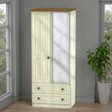 Warwick 2ft6 2 Drawer Mirror Robe Warwick 2ft6 2 Drawer Mirror Robe
