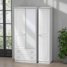 Warwick Triple 2 Drawer Mirror Robe Warwick Triple 2 Drawer Mirror Robe