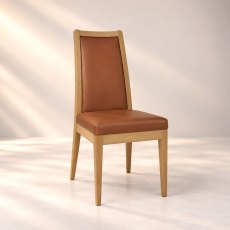 Ercol Romana Padded Back Dining Chair in Leather Ercol Romana Padded Back Dining Chair in Leather