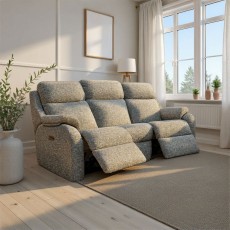 G Plan Kingsbury 3 Seater Curved Double Recliner in Fabric G Plan Kingsbury 3 Seater Curved Double Recliner in Fabric