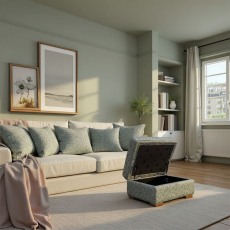 G Plan Seattle Storage Footstool with Show Wood in Fabric G Plan Seattle Storage Footstool with Show Wood in Fabric