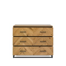 Riva Oak 3 Drawer Chest