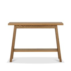 Camden Rustic Oak Console Table with Shelf