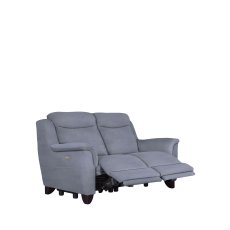 Manhattan Double Power Recliner 2 Seater Sofa with USB Port - Single Motors in Leather