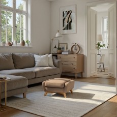 Ercol Cosenza Footstool in Leather Ercol Cosenza Footstool in Leather