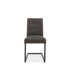 Indus Upholstered Cantilever Chair - Dark Grey Fabric (Pair)