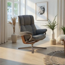 Stressless Mayfair Chair in Fabric, Cross Base Stressless Mayfair Chair in Fabric, Cross Base