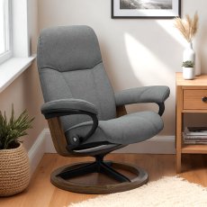 Stressless Consul Chair in Fabric, Signature Base Stressless Consul Chair in Fabric, Signature Base
