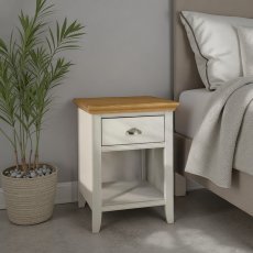 Hampstead Soft Grey and Pale Oak 1 Drawer Nightstand Hampstead Soft Grey and Pale Oak 1 Drawer Nightstand