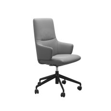 Stressless Quickship Mint Home Office Chair, High Back with Arms