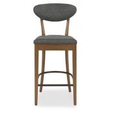 Ellipse Rustic Oak Upholstered Bar Stool (Pair) Ellipse Rustic Oak Upholstered Bar Stool (Pair)