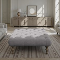 Hyades Deep Buttoned Square Stool Foam Hyades Deep Buttoned Square Stool Foam