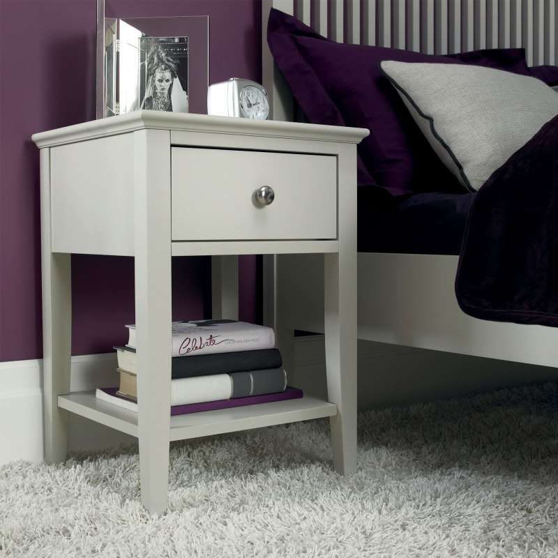 Bentley Designs Ashby Cotton 1 Drawer Nightstand