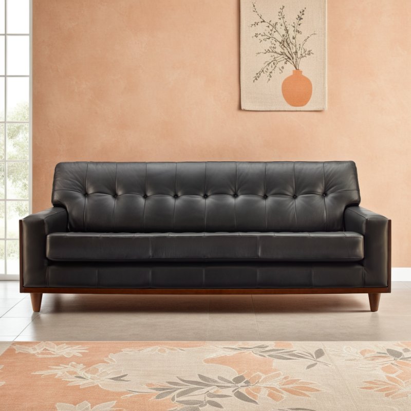 G Plan Vintage G Plan Vintage Agatha 4 Seater Sofa In Leather