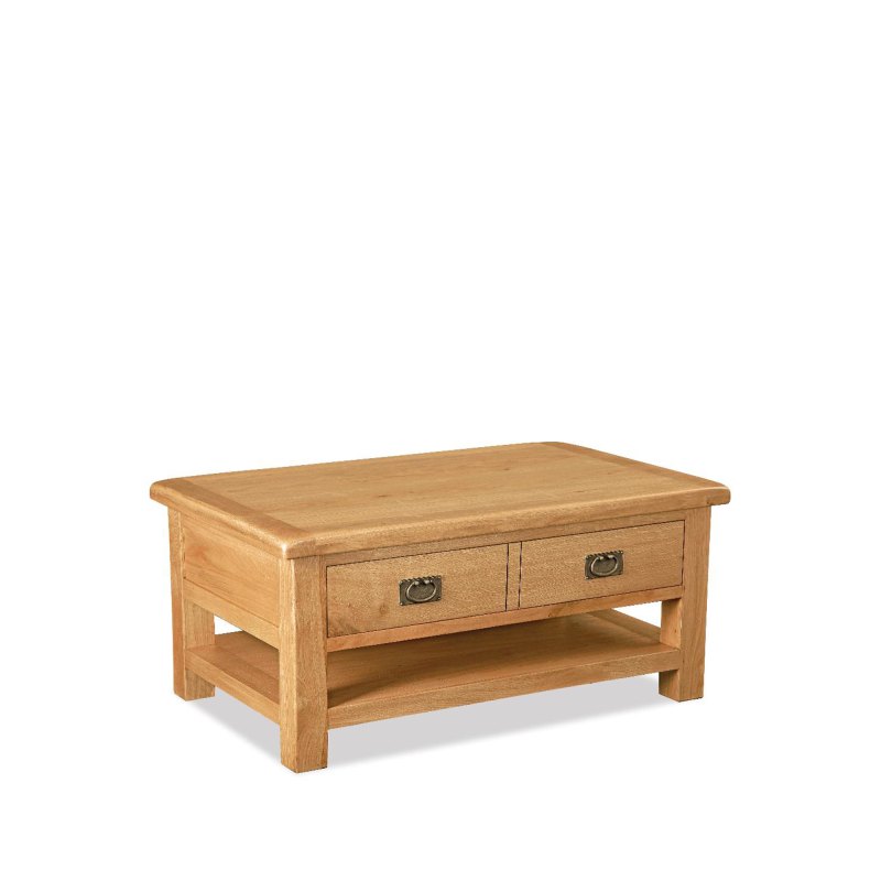 Global Home Salisbury Large Coffee Table with Drawer and Shelf