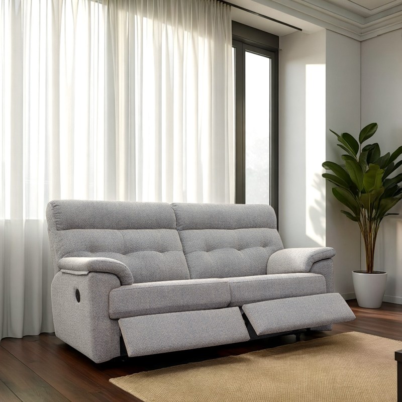 G Plan Laurie Manual Reclining 3 Seater Sofa DBL In Fabric