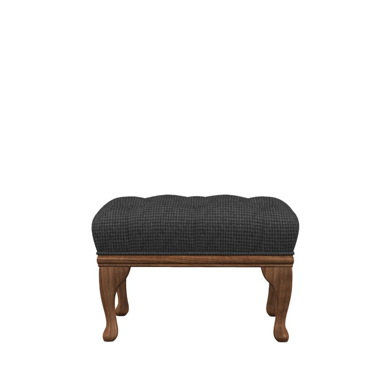 Old Charm Watton Buttoned Top Footstool in Fabric