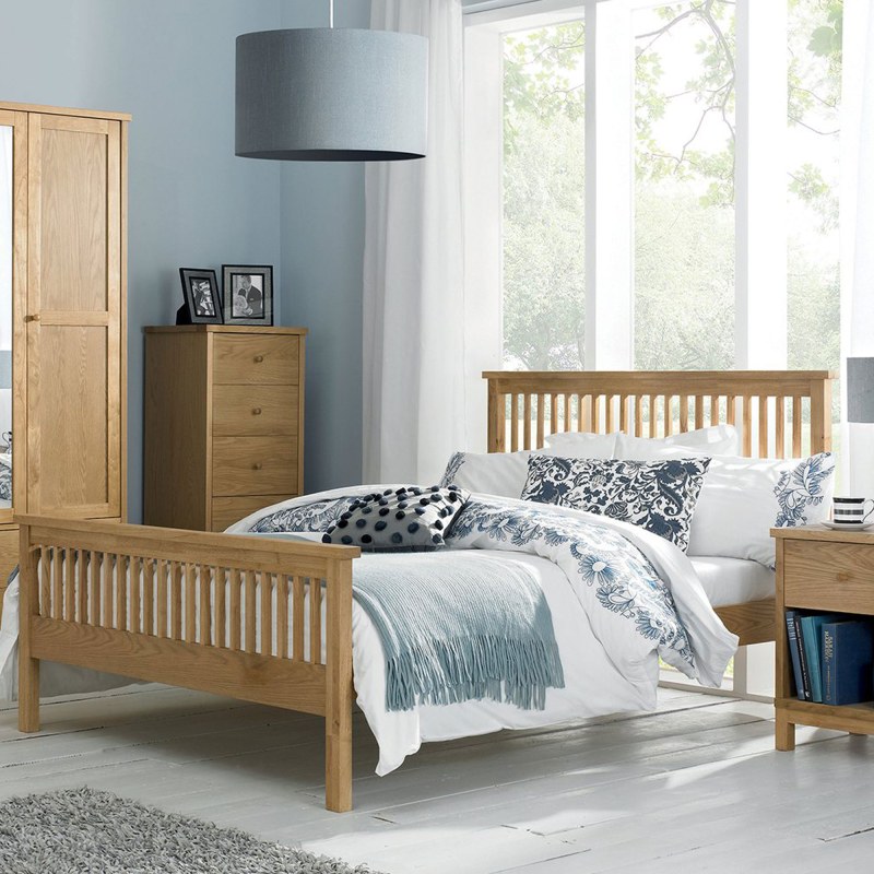 Bentley Designs Atlanta Oak 122cm High Footend Bedstead