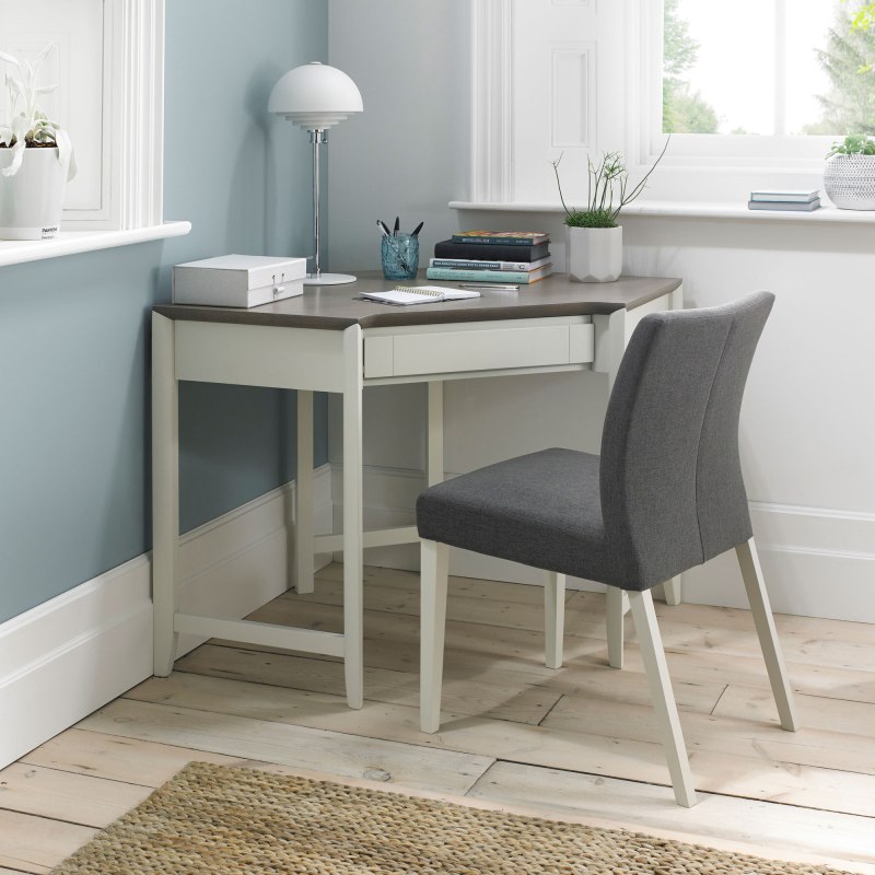 Bentley Designs Bergen Grey Washed Oak & Soft Grey Corner Desk