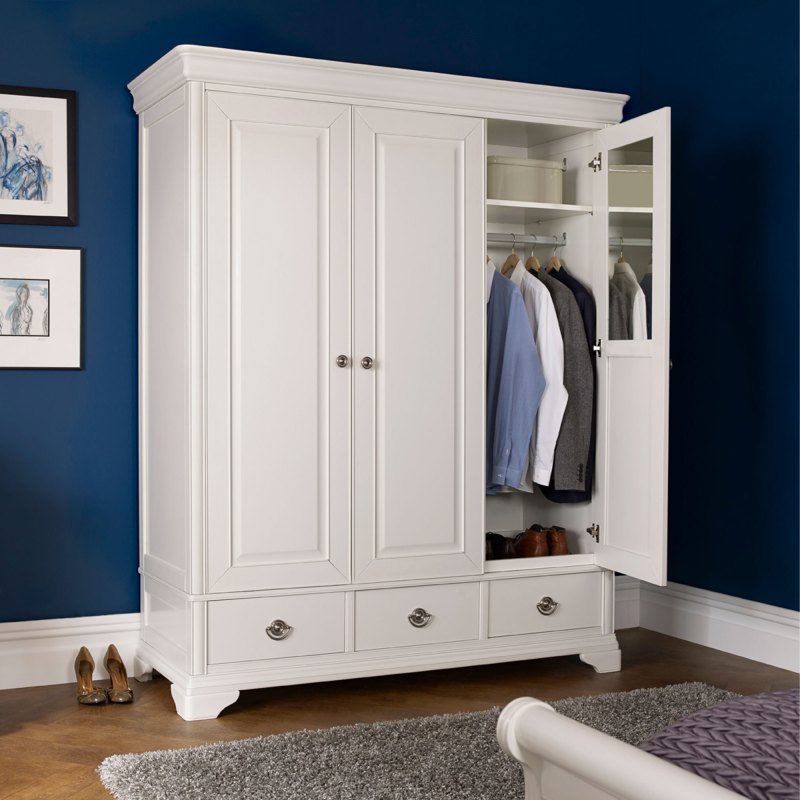 Bentley Designs Chantilly White Triple Wardrobe