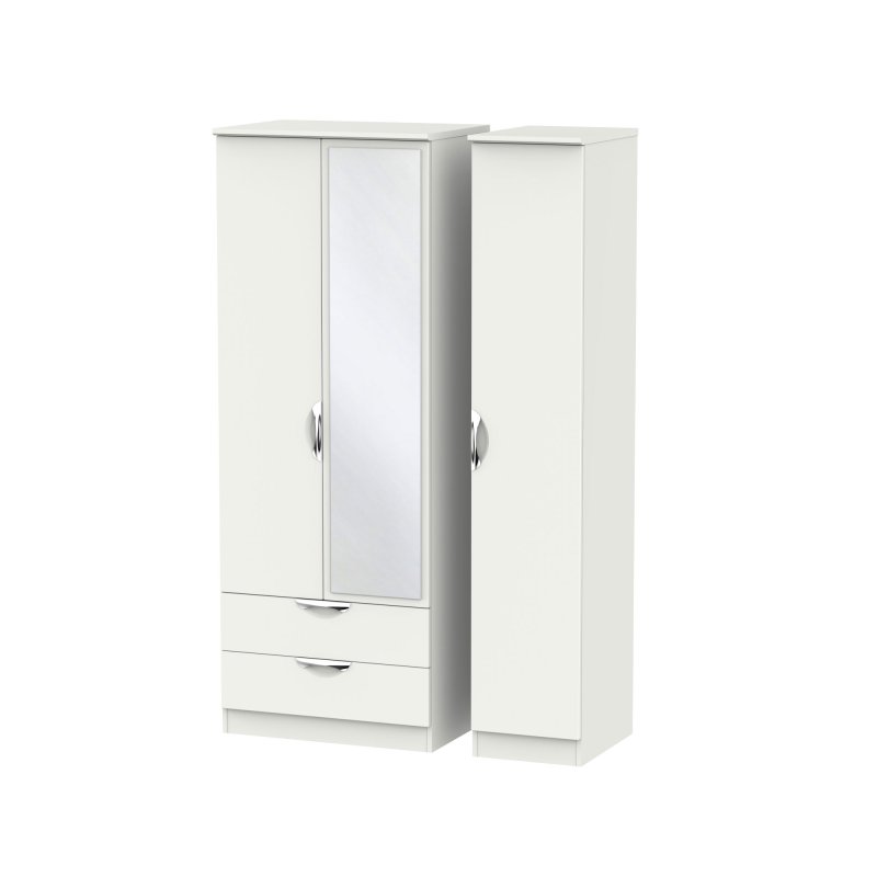 Welcome Furniture Camden Tall Triple 2 Drawer Mirror Robe