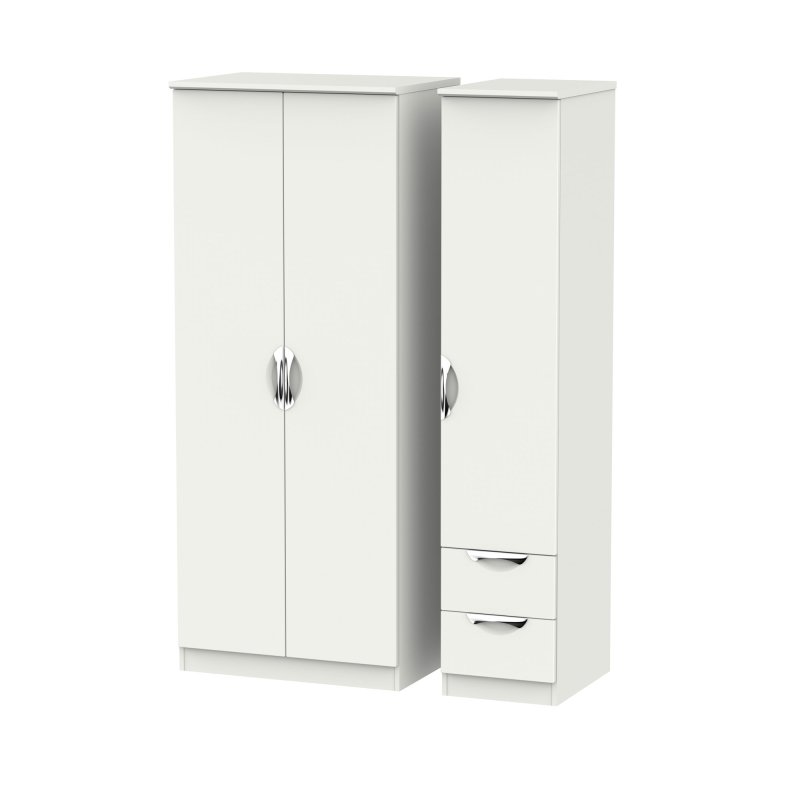 Welcome Furniture Camden Triple Plain + Drawer Robe