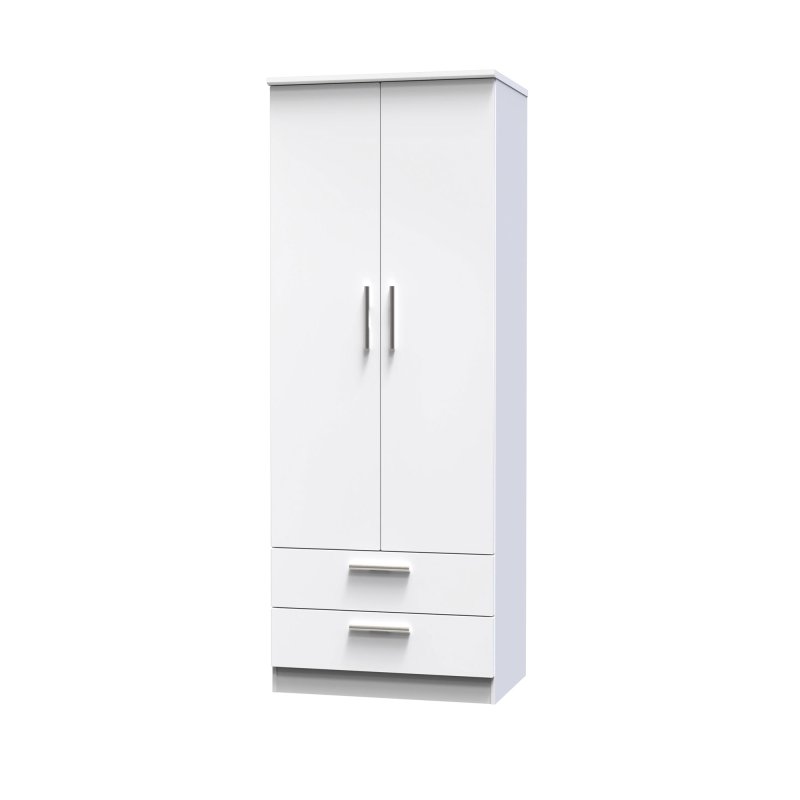 Welcome Furniture Knightsbridge Tall 2ft6 2 Drawer Robe