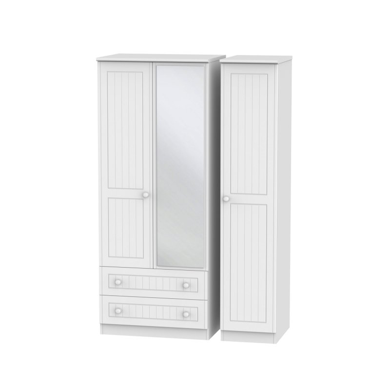 Welcome Furniture Warwick Triple 2 Drawer Mirror Robe