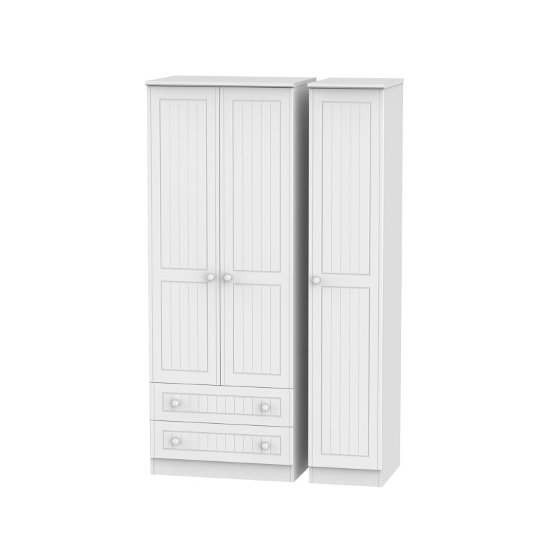 Welcome Furniture Warwick Tall Triple 2 Drawer Robe