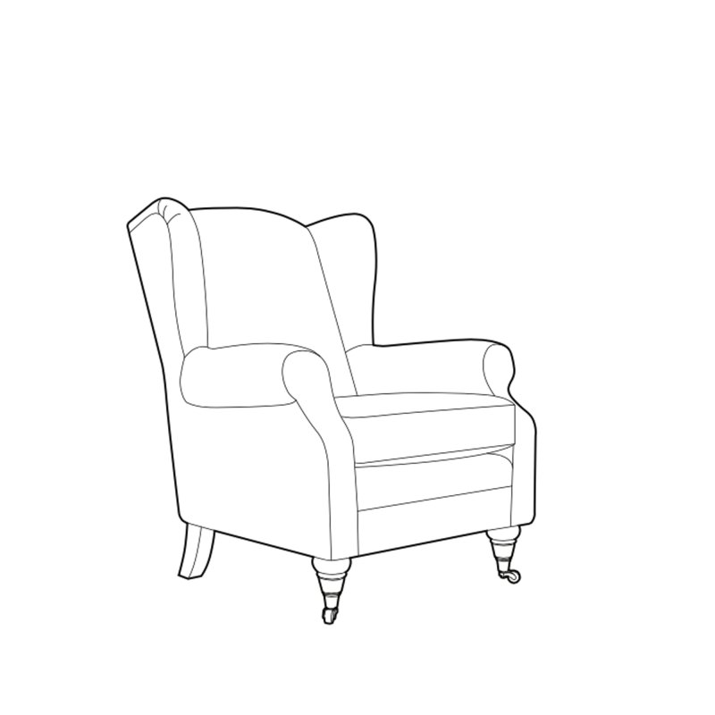 Westbridge Heather Chair Non-Buttoned in Fabric