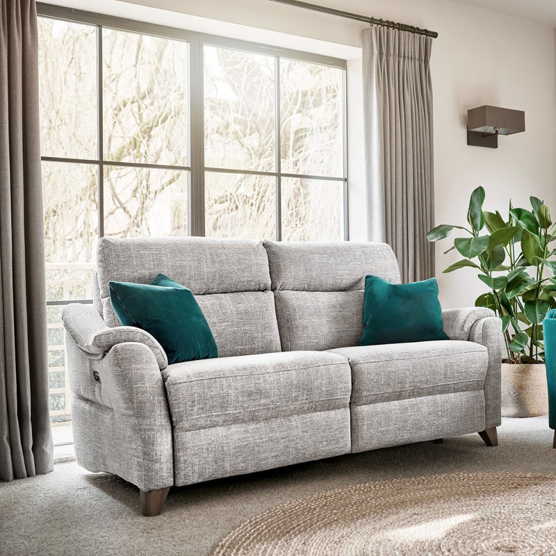 G Plan G Plan Hurst Small Sofa Double Recliner in Fabric