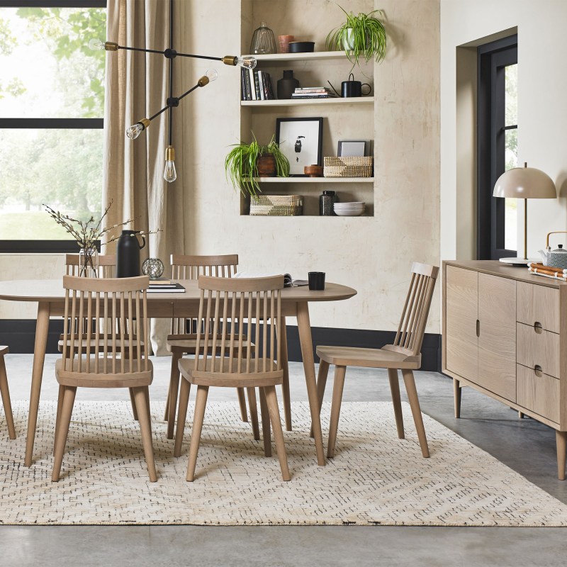 Bentley Designs Dansk Scandi Oak 6-8 Seater Dining Table