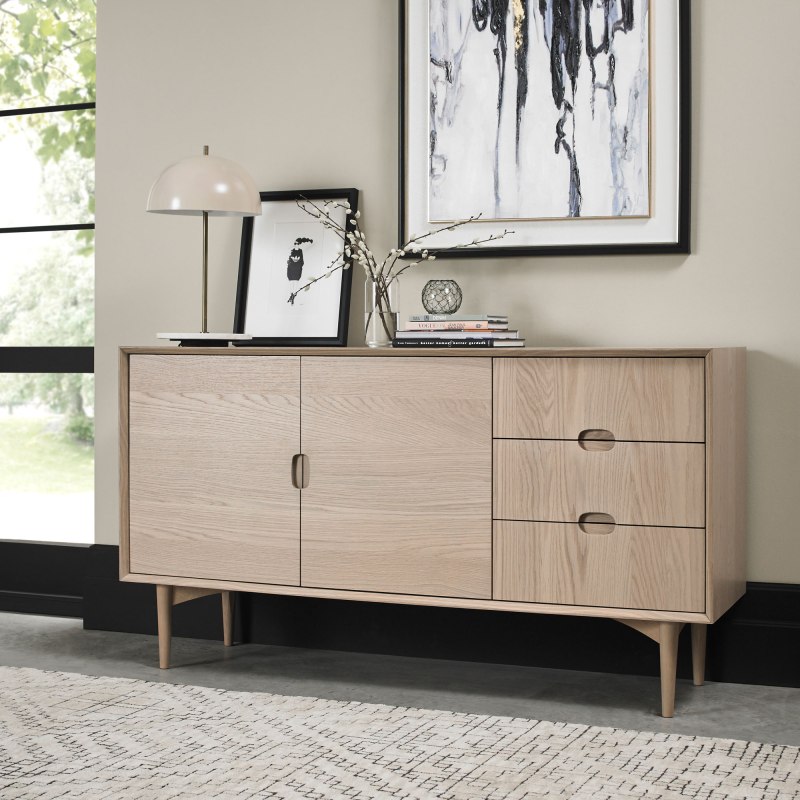 Bentley Designs Dansk Scandi Oak Wide Sideboard