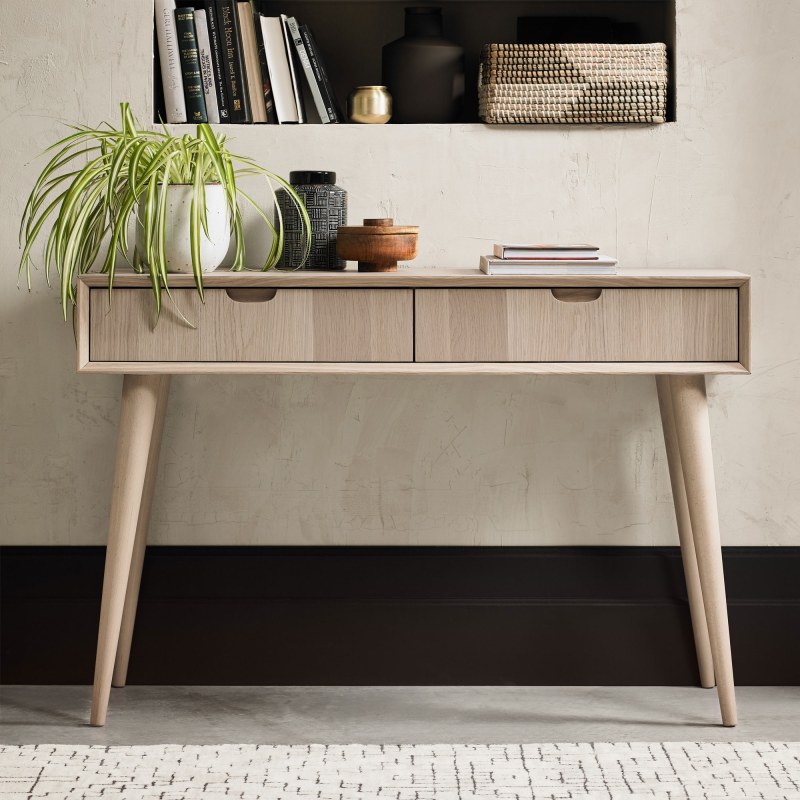 Bentley Designs Dansk Scandi Oak Console with Drawers