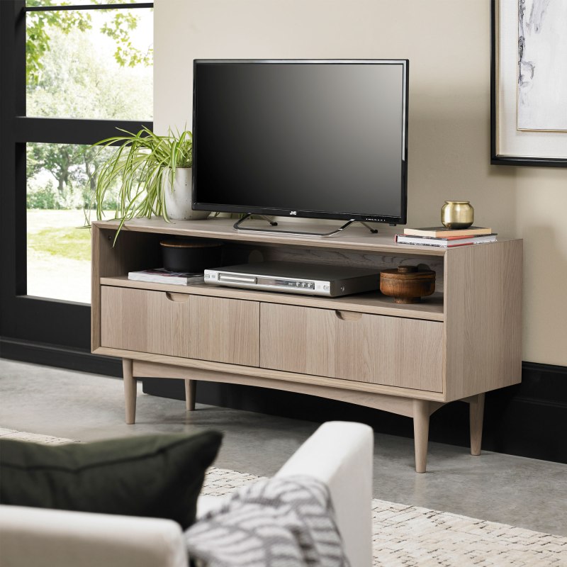 Bentley Designs Dansk Scandi Oak Entertainment Unit