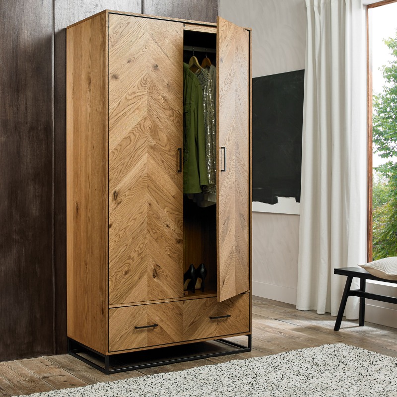 Bentley Designs Riva Oak Double Wardrobe