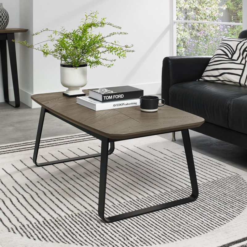 Bentley Designs Emerson Weathered Oak & Peppercorn Coffee Table