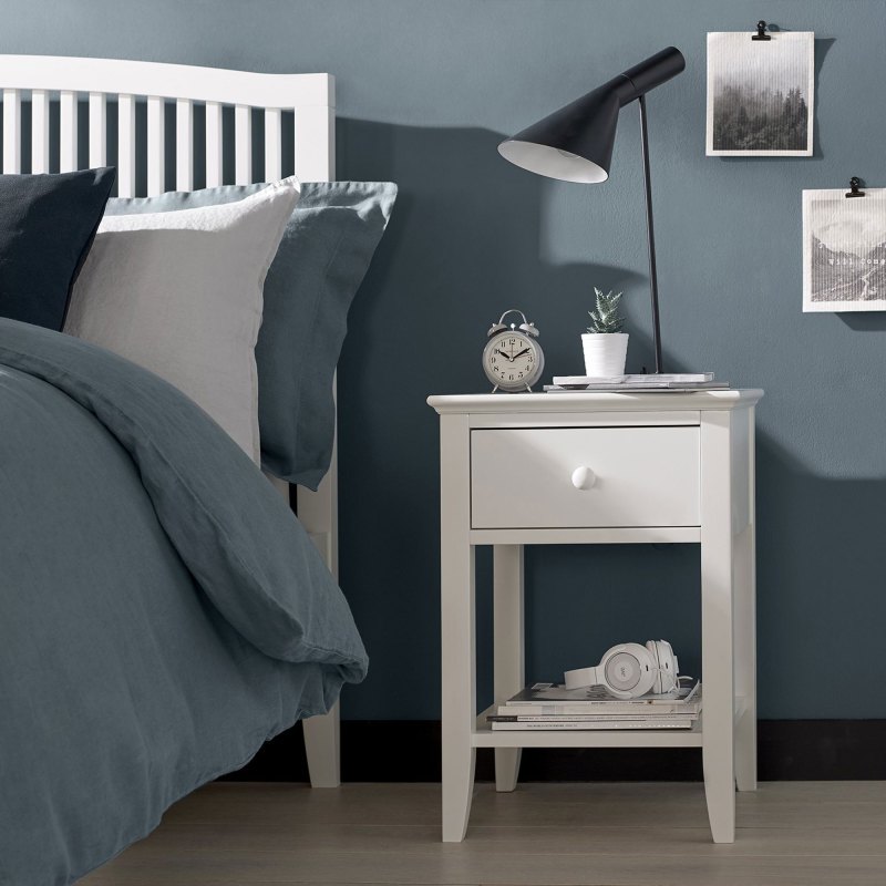 Bentley Designs Ashby White 1 Drawer Nightstand