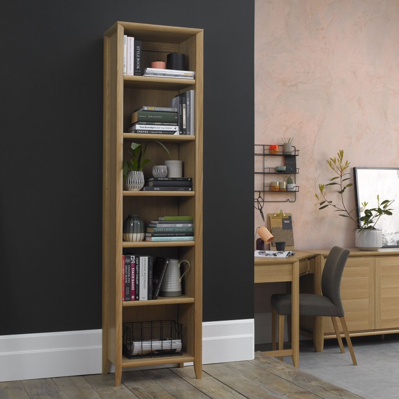 Bentley Designs Bergen Oak Narrow Bookcase