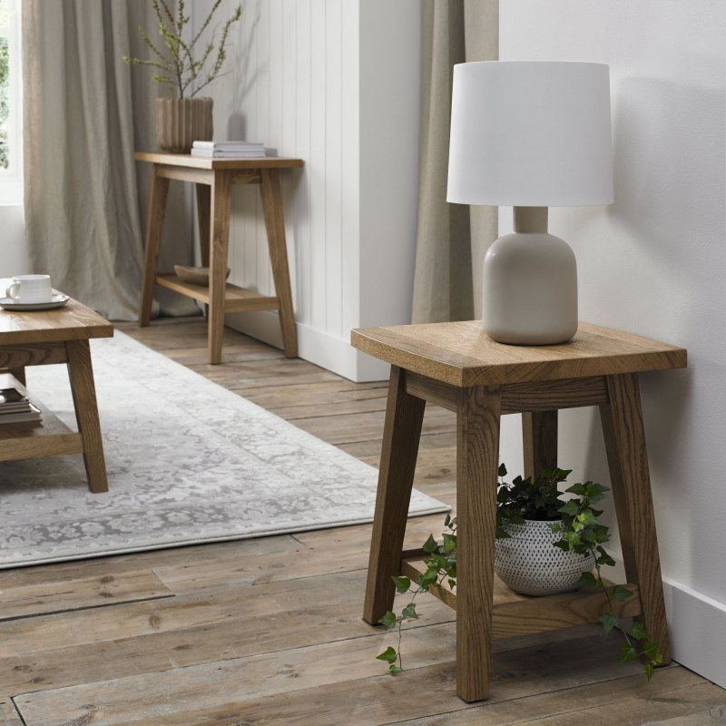 Bentley Designs Camden Rustic Oak Lamp Table