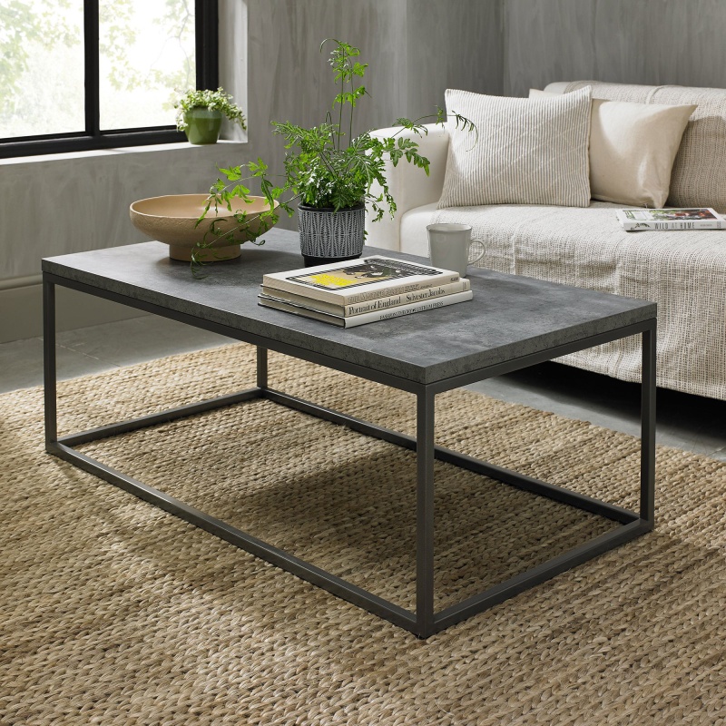 Bentley Designs Renzo Zinc Dark Grey Coffee Table