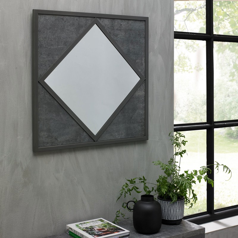 Bentley Designs Renzo Zinc Dark Grey Wall Mirror