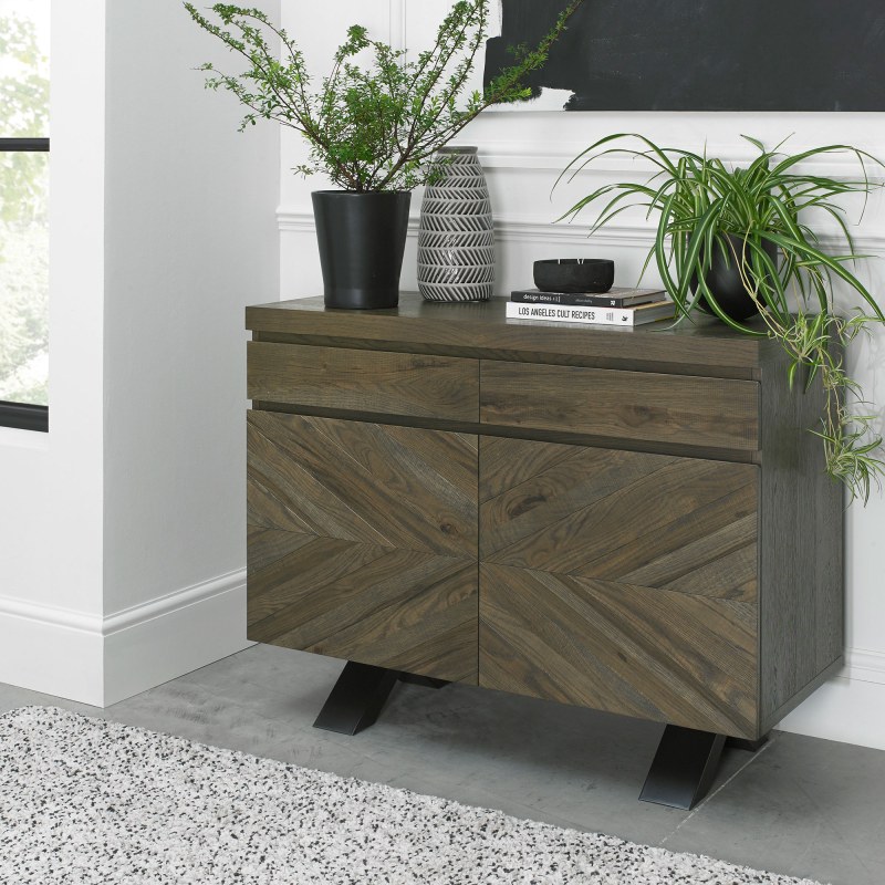 Bentley Designs Ellipse Fumed Oak Narrow Sideboard