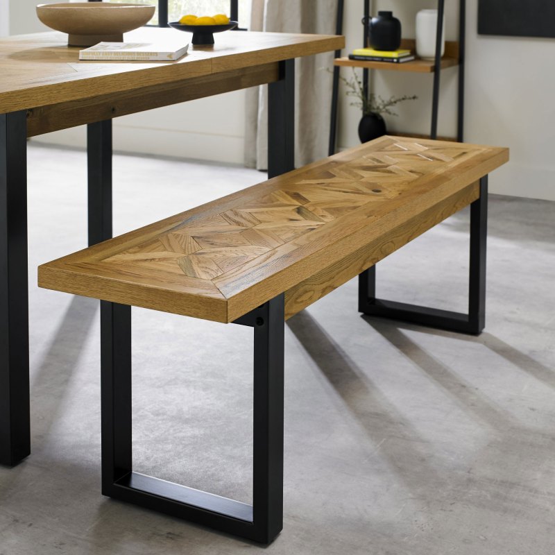 Bentley Designs Indus Rustic Oak Bench