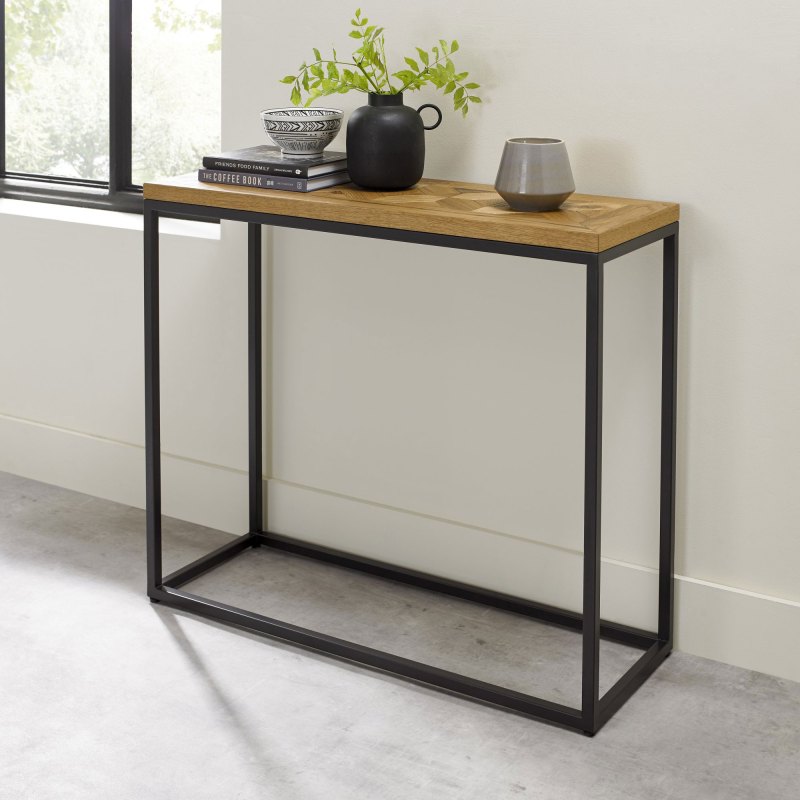 Bentley Designs Indus Rustic Oak Narrow Console Table