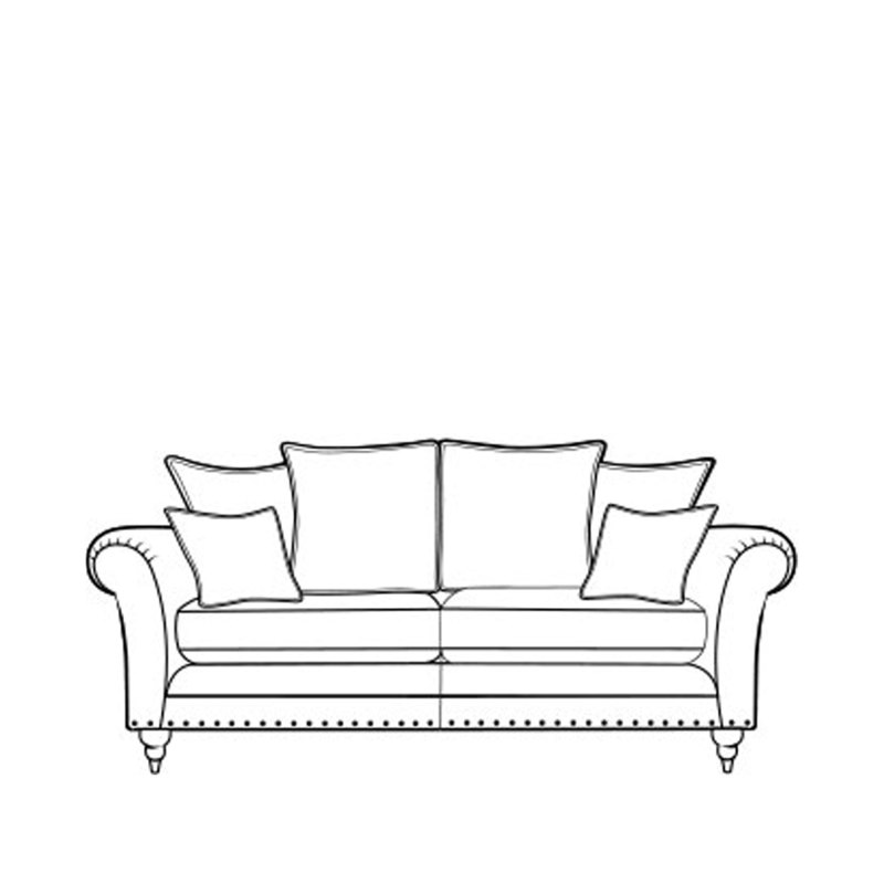 Alstons Upholstery Cleveland 3 Seater Sofa-PillowBk