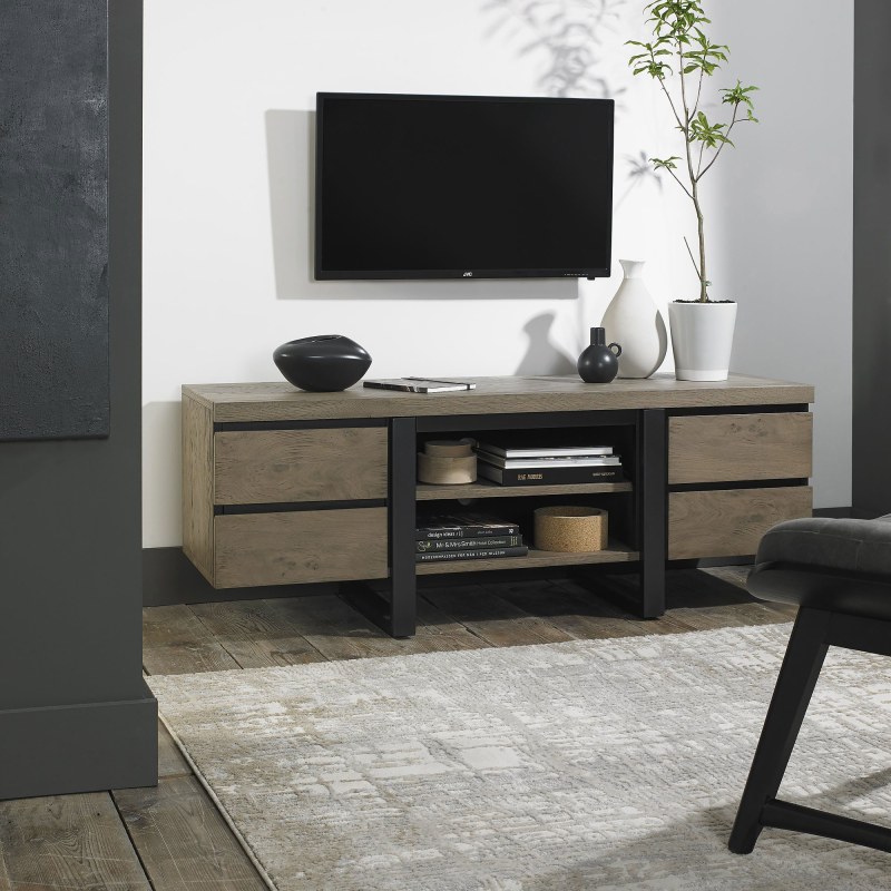 Bentley Designs Tivoli Weathered Oak Wide Entertainment Unit