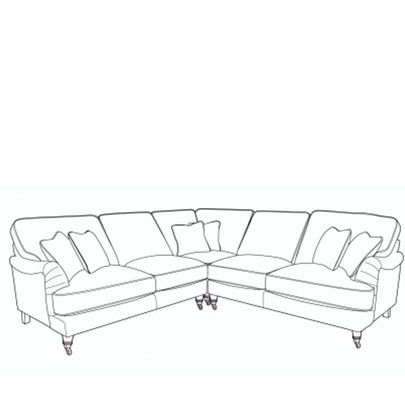 H Collection Dorchester Corner Sofa (LH2/COR/RH2) in Fabric