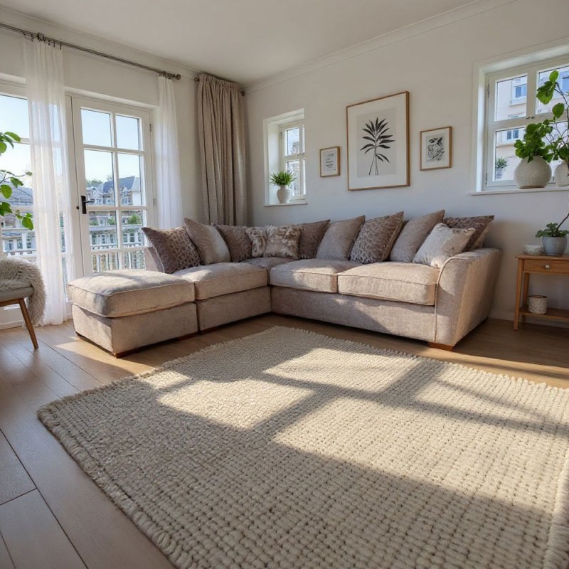 H Collection Hannah Corner Sofa (FST/LFC/RH2) in Fabric