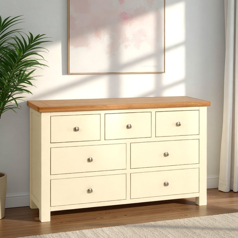 H Collection Arundel Ivory 3 Over 4 Chest